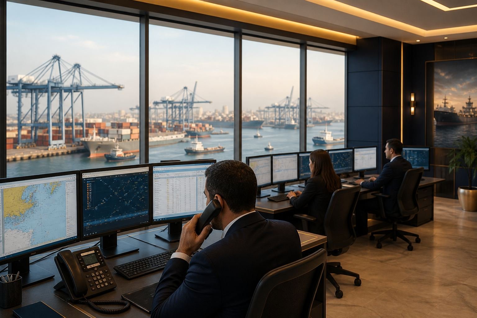 Modern container port terminal